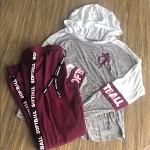 Justice girls softball outfit